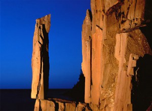 Balancing Rock at Night, Long Island