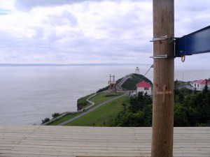 Launching site of the Cape Enrage zipline