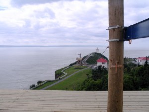 Launching site of the Cape Enrage zipline Launching site of the Cape Enrage zipline